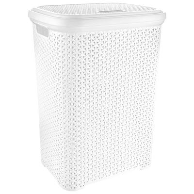 Cesto para la Ropa de Plástico Blanco 55 L