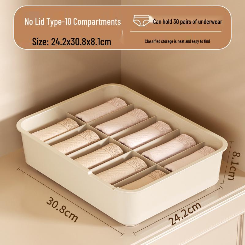 Drei-in-Eins Intimwäsche-Organizer: Unterwäsche-, Slips- und Socken-Aufbewahrungsbox mit Fächern, Deckel und Duft