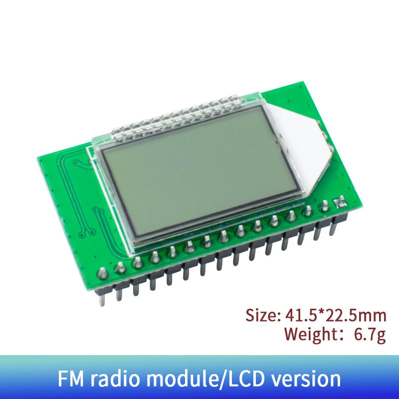 LIZAO FM Kabelloses Digitalradio Modul Stereo Audio Empfänger mit Doppelknöpfen Tasten LCD Display für DIY Audio Projekte