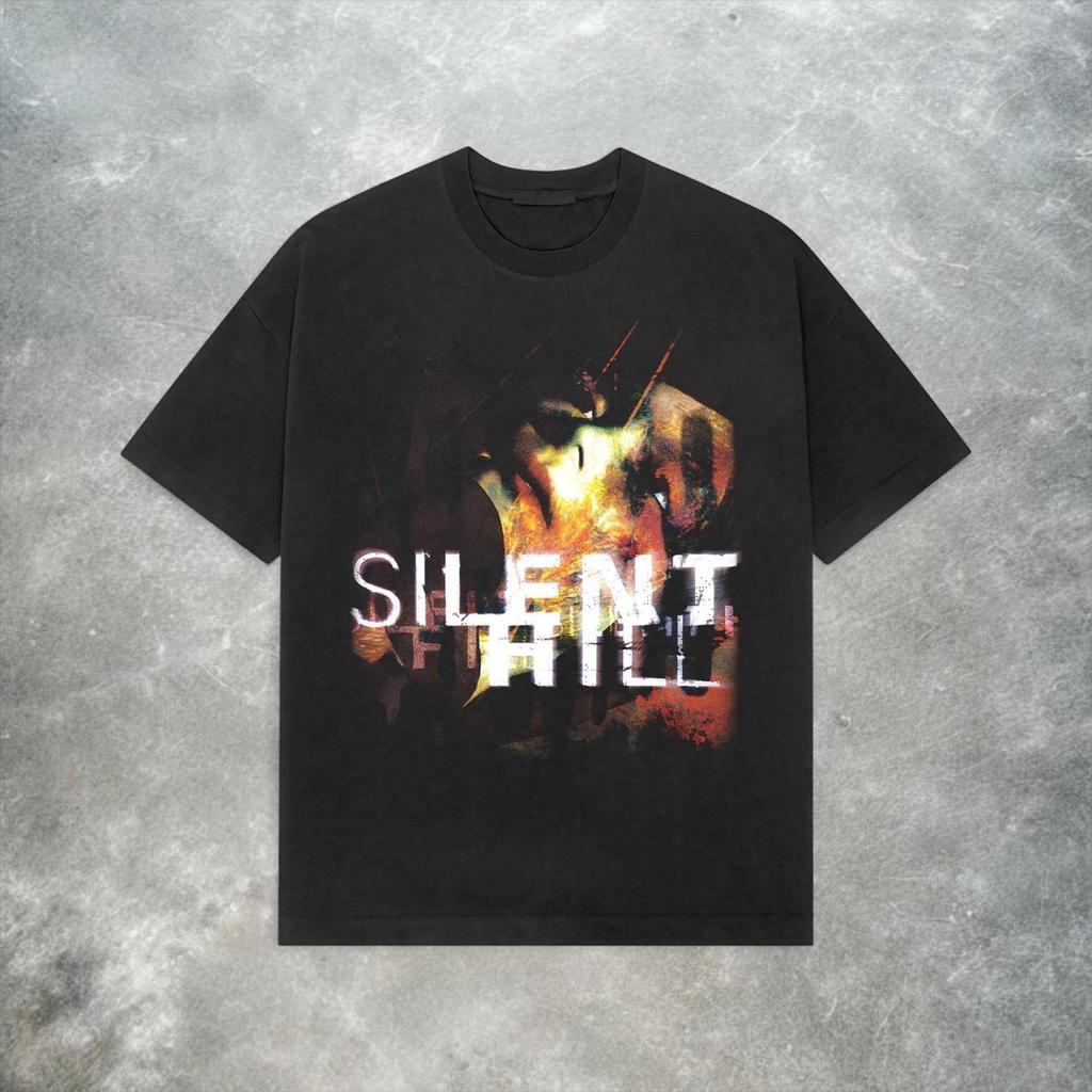 Silent Hill PS2 T Shirt Retro Y2K Horror Game Graphic Tee Vintage Gaming Streetw
