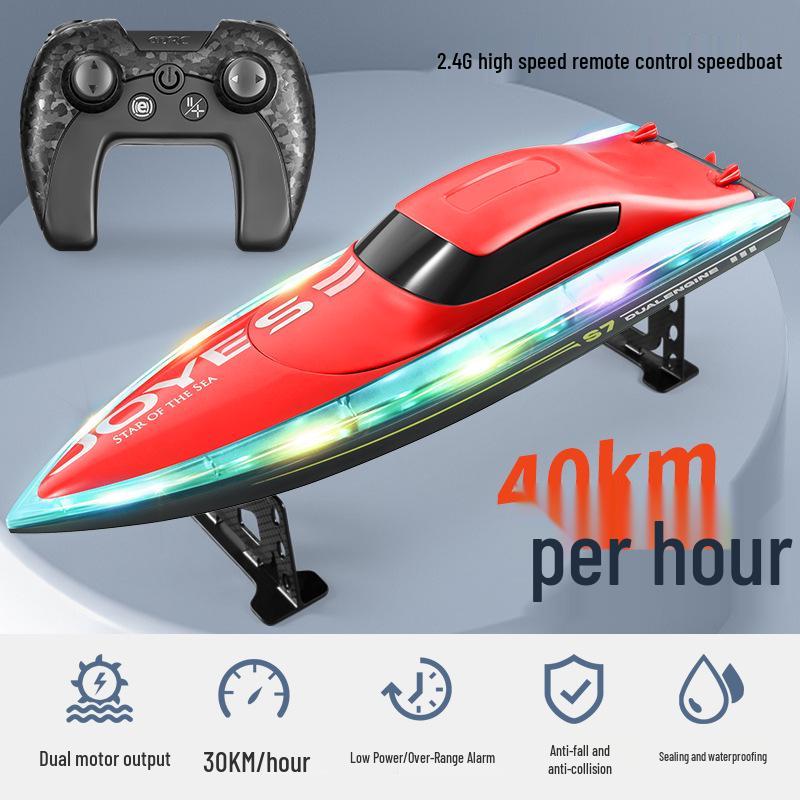 4DRC Remote Control High-Speed S7 Speedboat Electric Yacht Toy for Boys - Perfect Children's Day Gift