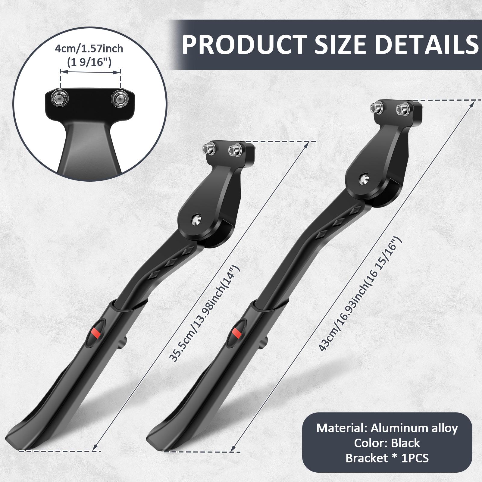 Bike Kickstand, Stable Durable and Non-slip Aluminum Alloy Bicycle Kickstand for 24-29 Inch Mountain Bike, Road Bike,E-Bike Ad