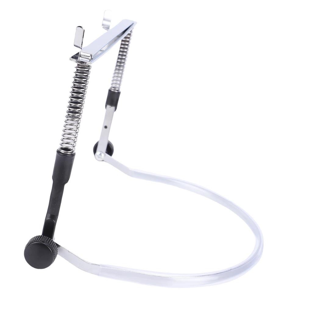 Harmonica Holder Adjustable Alloy Steel Professional Harmonica Neck Holder for 10 Hole 24 Hole Harmonicas Silver with