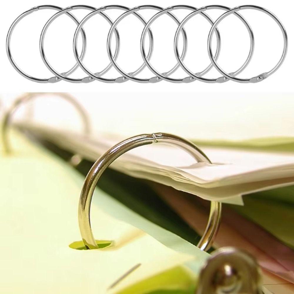 50/100Pcs Sturdy Loose Leaf Ring Assorted Sizes Paper Binder Ring Binding Supplies