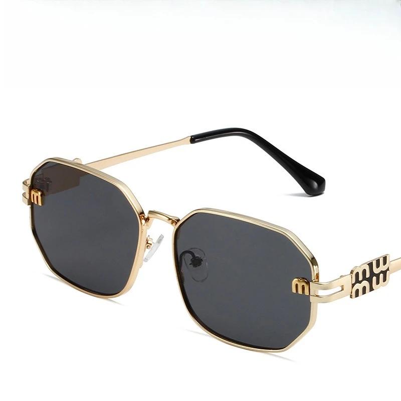 Advanced Polygonal Sunglasses Elegant Metal UV400 Sun Protection Fashion Street Photography Travel Beach Shades Glasses