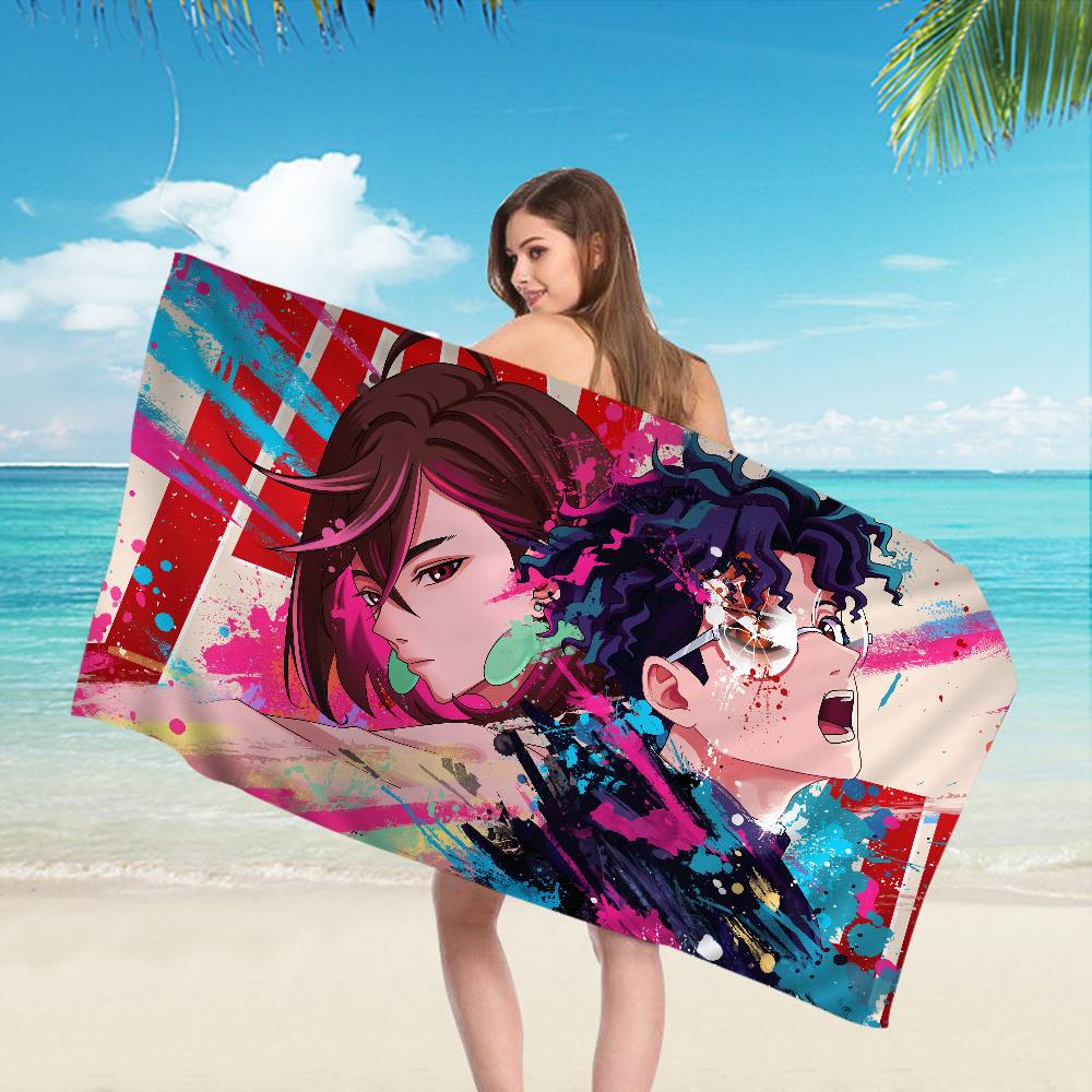 DAN DA DAN Anime Anime Beach Swimming Towel Soft Absorbent Washcloth Children's Gifts for Kids Travel Camping Gym