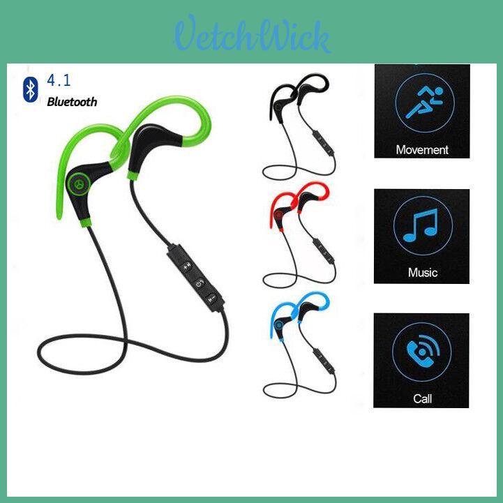 Universal Bluetooth 41 Wireless Stereo Earphone Earbuds With Ergonomic Ear Hook And Noise Cancellation For Sports And Travel