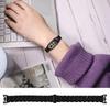 Metal Watch Band for Xiaomi Smart Band 10/9/8 Pearl-Shape Stainless Steel Black Wrist Strap