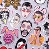 Petice Bad Bunny Pentru Haine Patch Brodat Cântăreț Petice Termosudabile Pentru Haine Hip Hop Punk Cusut/Petice Lipibile cu Fier Autocolante