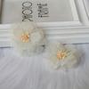 10Pcs 5CM Wrinkle Chiffon Fabric Cored Flowers For DIY Hair Accessories Hats Headband Wedding Dress Decoration