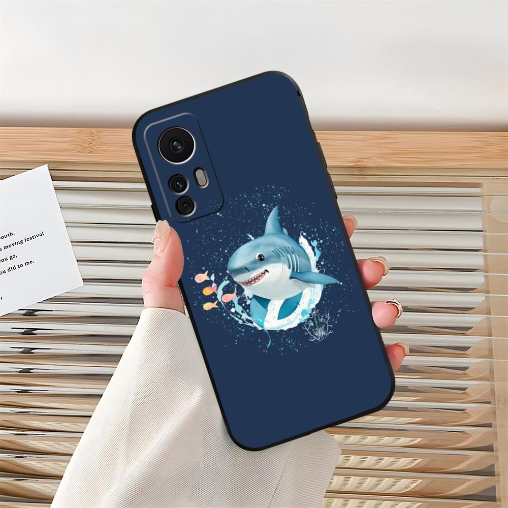 Cartoon Cute Shark Phone Case for Xiaomi Redmi Note 13 14 10 12 Pro POCO F4 F5 X5 Pro 12 13 11T Lite Ultra Shell Coque