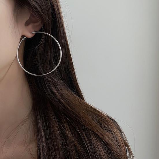 4 pary damskich kółek do uszu w różnych rozmiarach, polerowane galwanicznie, ozdoba do uszu, biżuteria, Lady Club Party, wiszący zestaw kolczyków