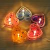 100 Pcs DIY Candle Making Mold Circular Butterfly Love Shape Clear Tealight Holder Plastic Wax Cups for Birthday Home Aromatic