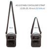 Black Angel Head Leather Passport Boarding Pass Storage Men's Shoulder Bag Multi Functional Genuine Crossbody