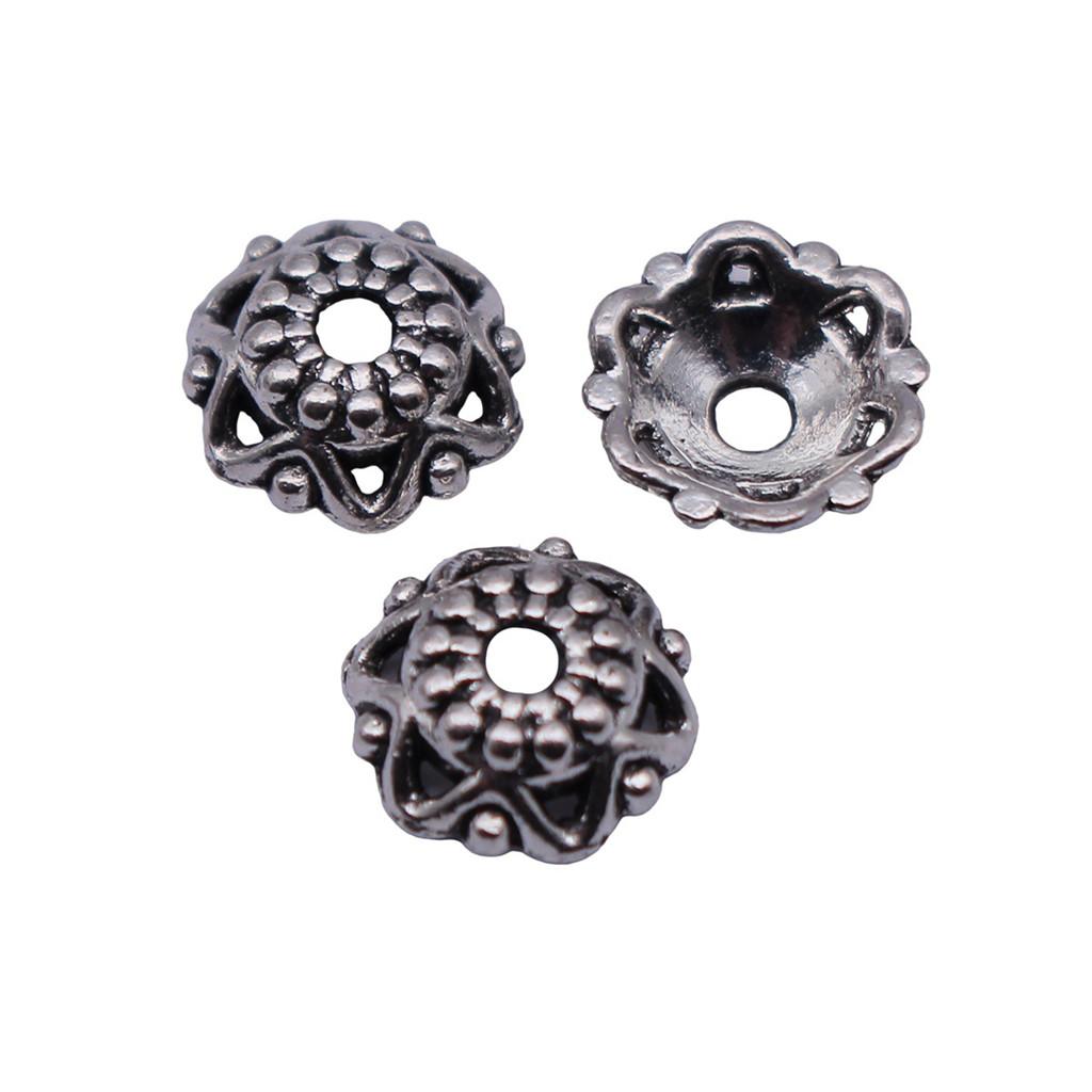 Multi Color Swirl Flower Bead Caps Spacer Beads For Jewelry Making Components