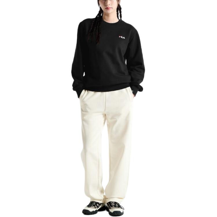 FILA Sweatshirts Unisex Black Crew Neck Moderate FS253PO01X006001