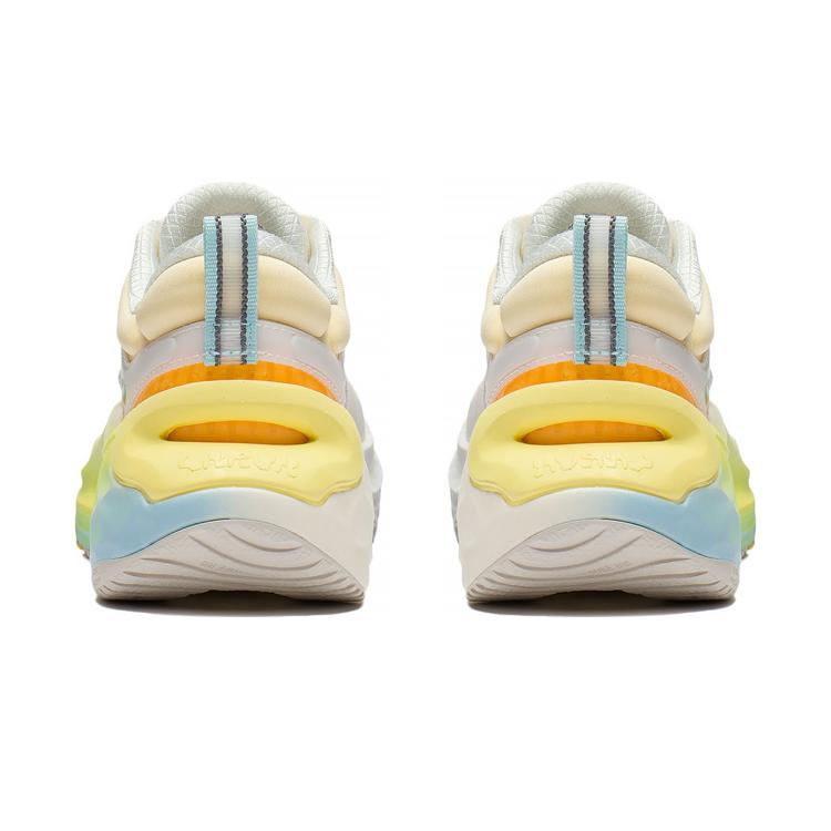 New LiNing Furious Rider 6.0 Support Low Top Running Shoes Women's White Yellow ARZS002-14