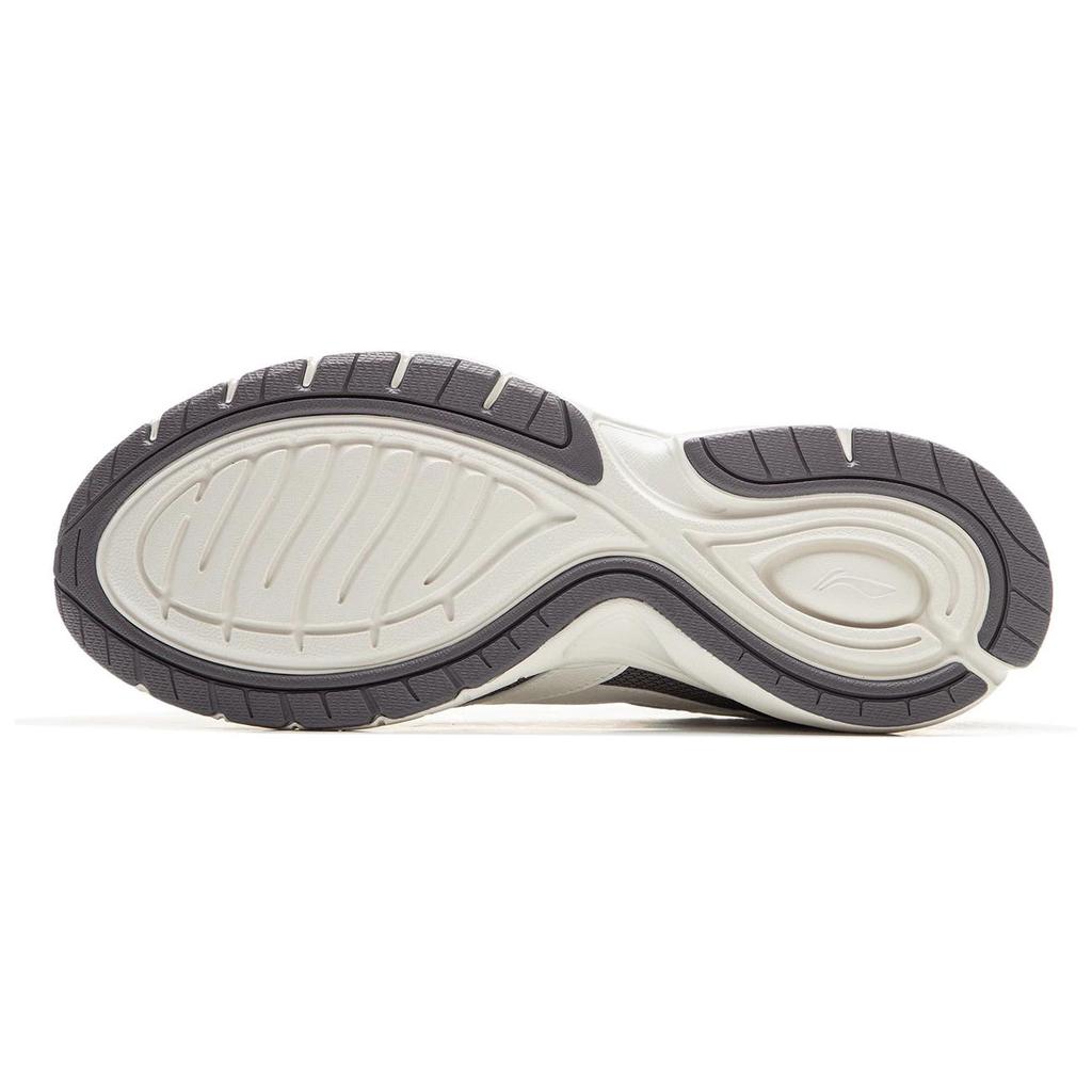 New LiNing Shock Absorbers Slip Resistant Abrasion Resistant Breathable Low Top Running Shoes Men's White Gray ARSU067-4