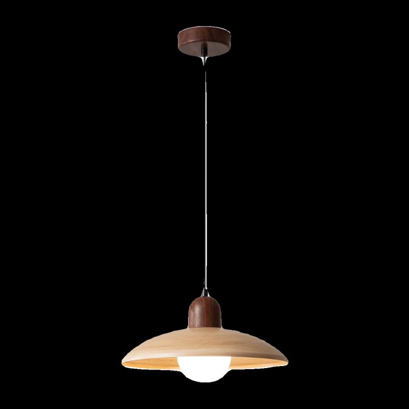 Oeny Wabi-Sabi Japanese Walnut Ceiling Light