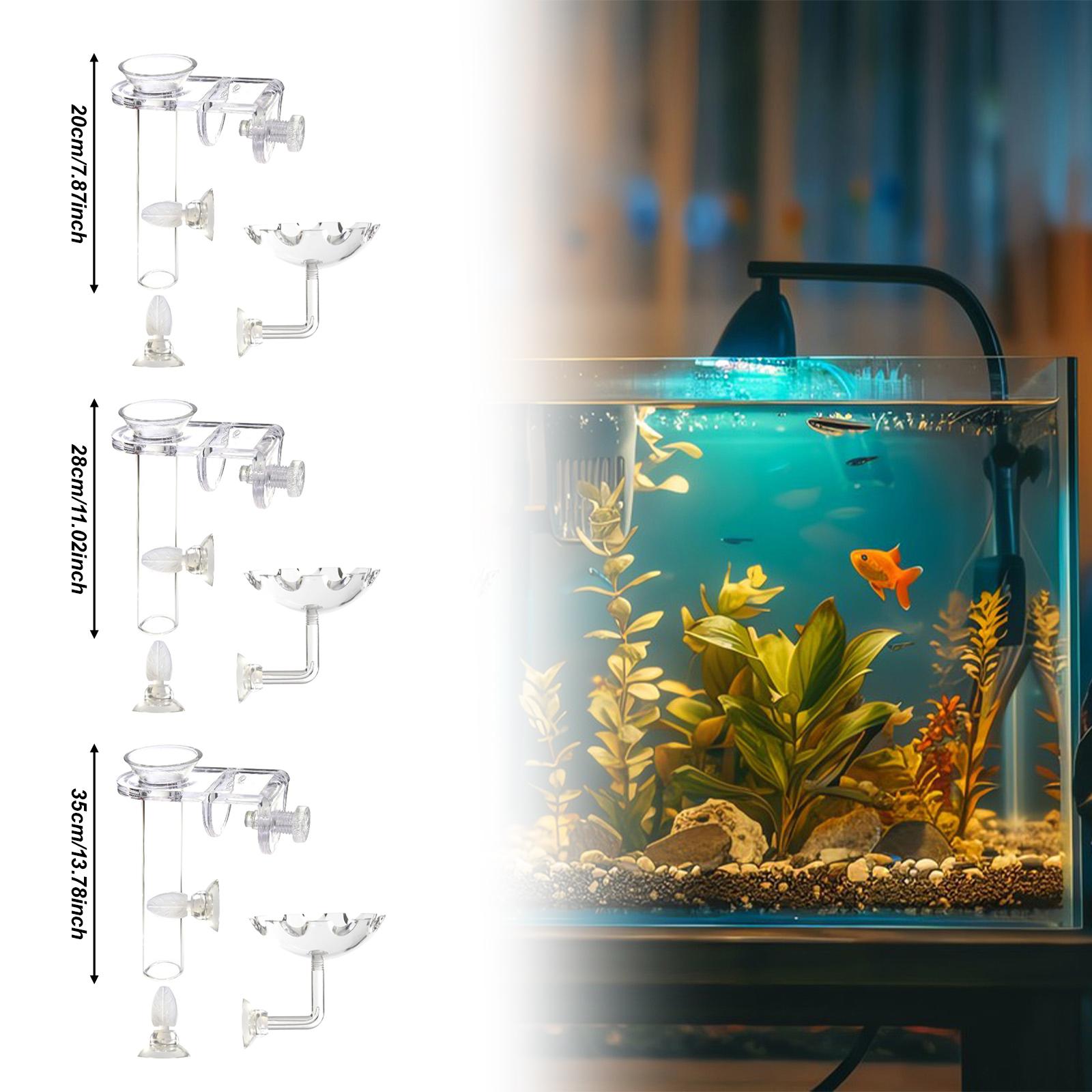 

Aquarium Fish Shrimp Feeding Dish Set Acrylic Glass Clear Easy to Clean Pet Supplies, Easy to Install, Feeder Dish 20cm Tube