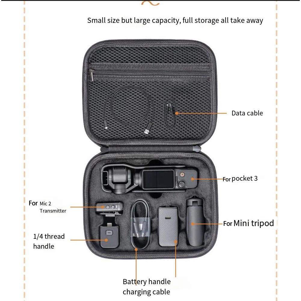 Compact Shockproof Waterproof Carrying Case For DJI For Osmo Pocket 3 Camera Accessories With Organized Storage Compartments