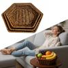 High Quality Woven Design Weaving Basket Coffee High Quality Fruit Basket Hexagon Display Basket Makeup Products and Jewelry