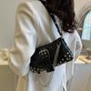 Y2K Crocodile Underarm Bag Korean Style Solid Color PU Rivet Chain Handbag High Quality Large Capacity Texture Shoulder Bag