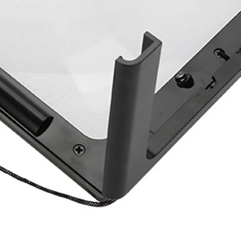 Foldable Ultrathin A4 Full Page Magnifying Glass with 3X Magnifier 4 LED Lights for Reading