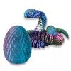 3D Printed Snake Egg Action Figure Toys Creative Stress Relief Rotatable Desktop Ornament Gift for Kids Adults