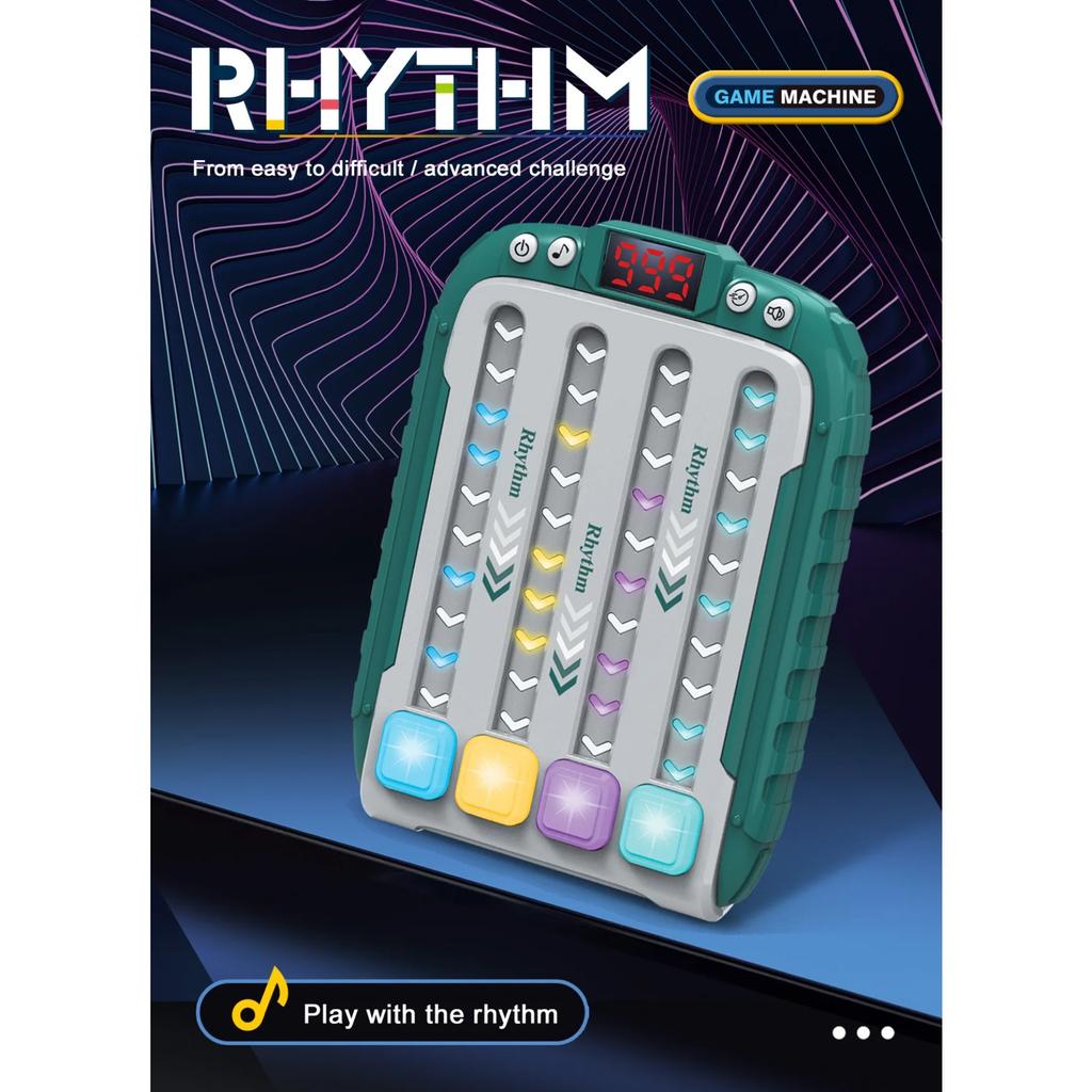 Musical Rhythm Electronic Board Game Kids Toys Lighting Music Quick Push Button Table Game Machine Montessori Pockets Travel Toy