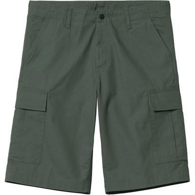 Badge Patch Zipper Solid Color Straight Leg Cargo Shorts Men Shorts Green I028246-29N-02