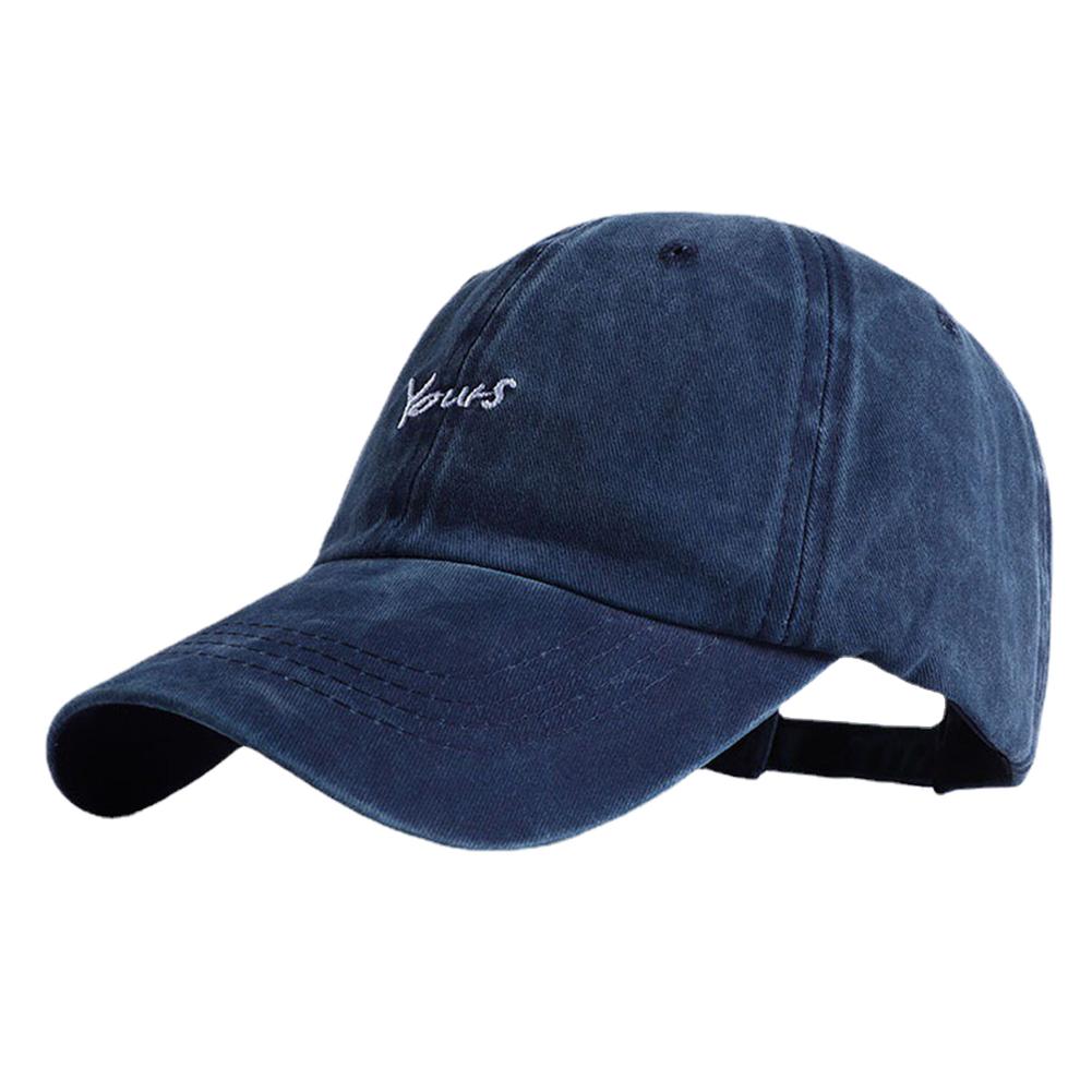 Distresseded Vintage Distressed Adjustable Cap Baseball Cotton Washed Stitching Stitched Embroidered Alphabet Yours Neutral Gender Women Men For