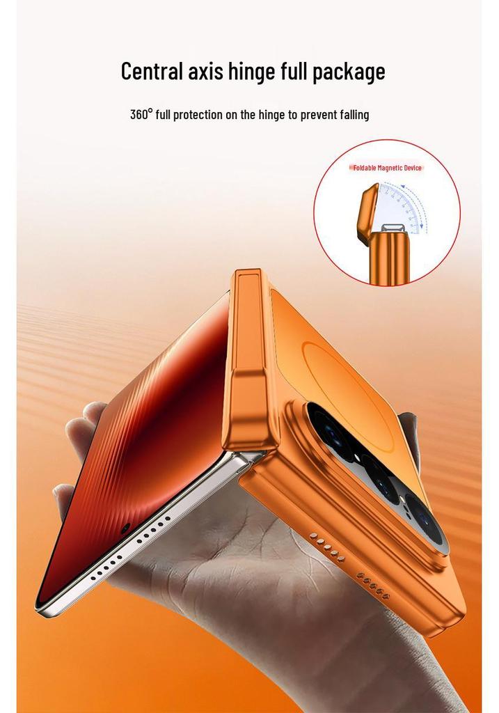 Huawei PuraXMax Case: Transforms into Magnetic Collector's Edition for PuraXMax 17, Double Axis Foldable Design.