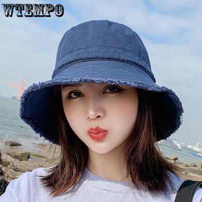 Retro Denim Fisherman Hat for Men and Women Summer Vintage Versatile Sun Hat Sun Protection Hat