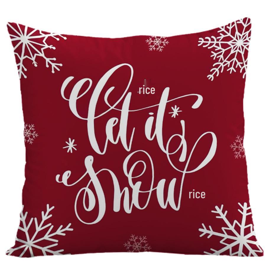 

Рождественская полиэстеровая наволочка с принтом - Наволочка для диванной подушки - Декор для гостиной 45*45cm (without pillow insert)
