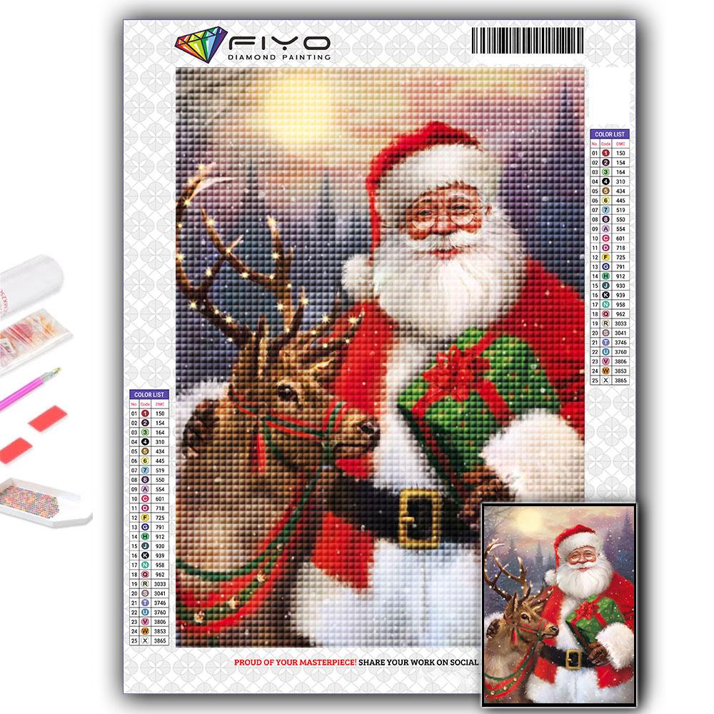 5D DIY Diamond Painting Cross Stitch Christmas Tree Santa Snowman Diamond Embroidery Mosaic Wall Art Home Decoration