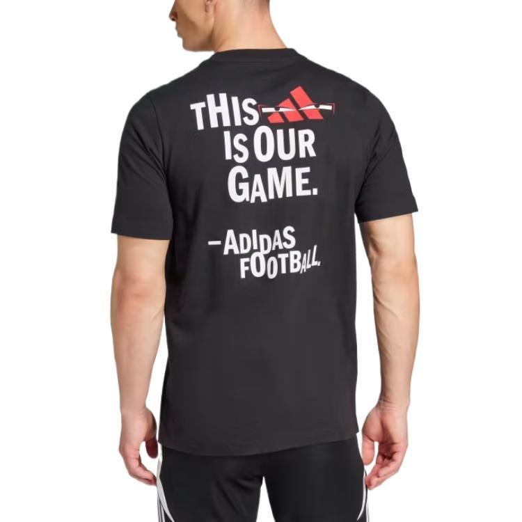 Adidas Football T Shirt Men's Black JD8216