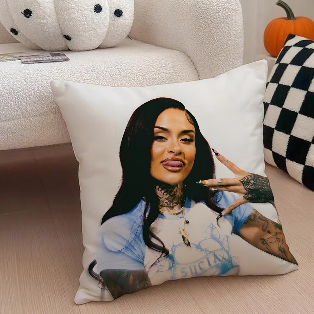 American Singer K-Kehlani Ashley Parrish Cushion Cover Throw Pillow Cover Hidden Button Durable Polyester Chair Cushion