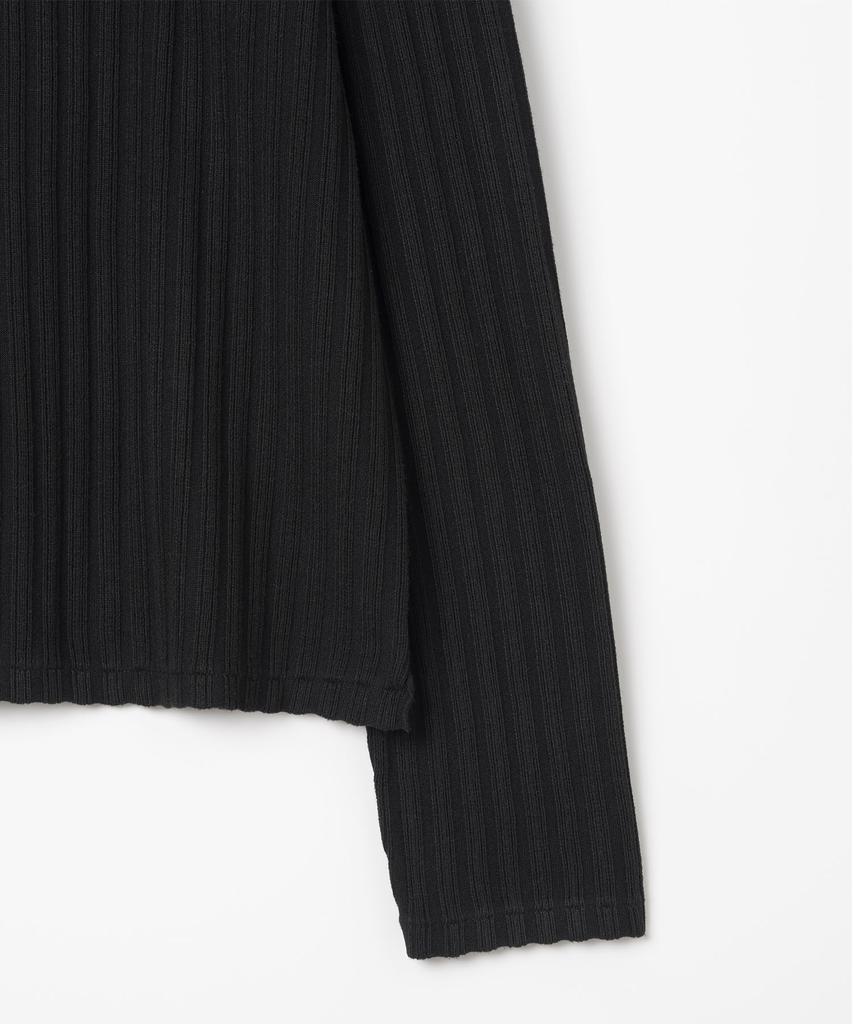 MILLO ARCHIVE Draft Henley Neck Knit [Black]