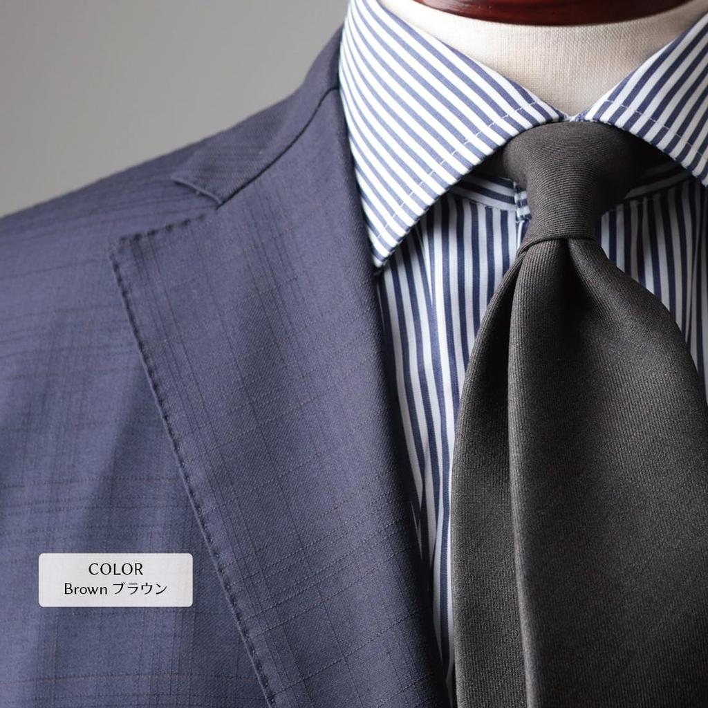 [Y&TAILOR] Wool Necktie, 6 Colors, Solid Color, TRABALDO TOGNA, Luxury Brand, Stylish Gift (Brown)