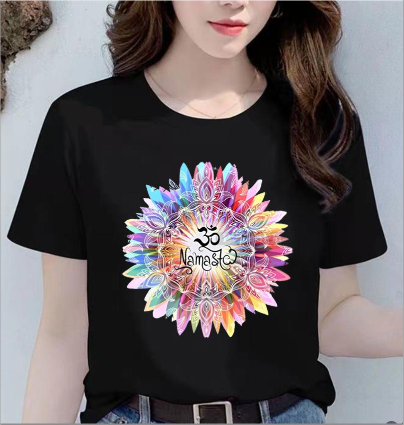 Fashion Yoga Youth Summer T-shirt Girls Short Sleeve T-shirt Fitness Sports Hot Sale Oversized T Shirt Summer polyester fabric