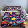 "Colorful Star Themed Decoration Set" Multiple Sizes Kid's and Adults' Bedroom Exquisite 3PC Bedding Set Gift