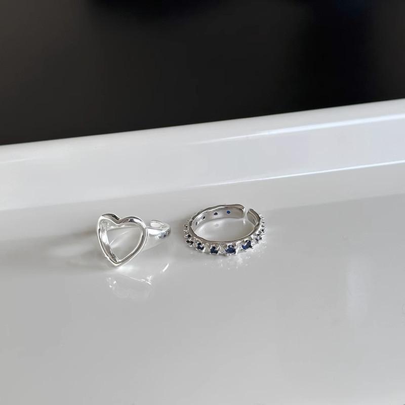 

Модное медное кольцо в форме сердца для женщин с шикарным дизайном из страз, идеально для повседневной носки J3642 Heart