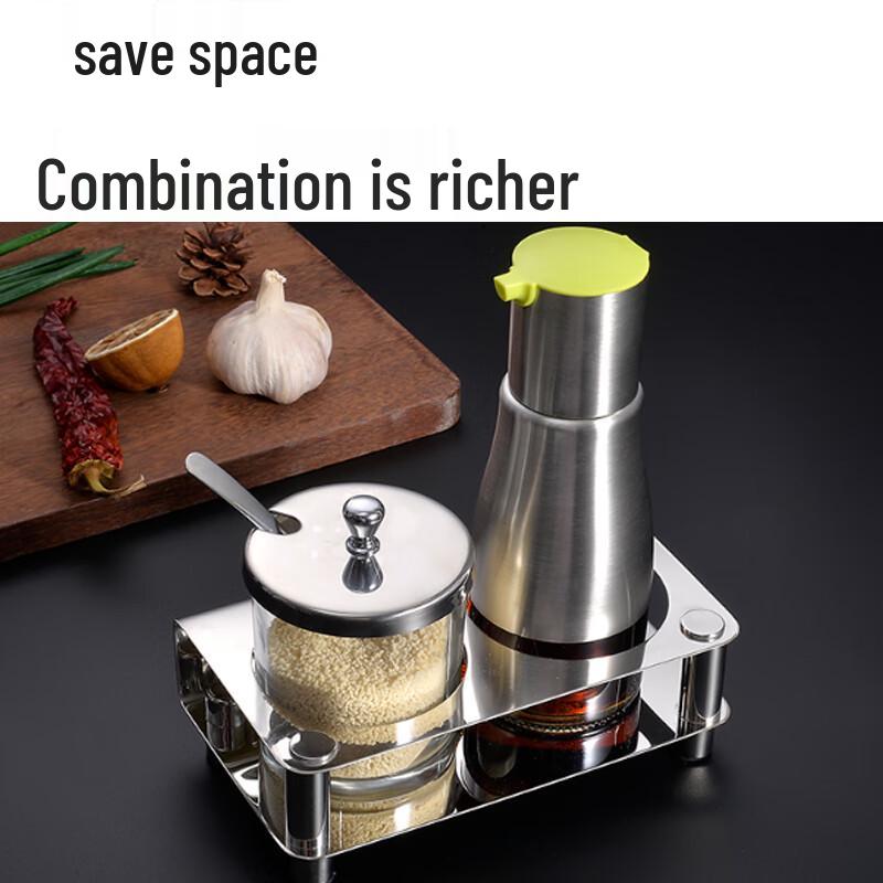 Yingbai 10-Piece Glass Seasoning Jar and Oil Bottle Set