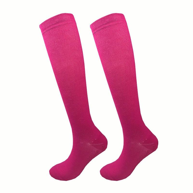 Womens Non-Slip Grip Calf Socks Yoga Gym Sports Sweat-Absorbent Anti-Chafing Leg Shaping All-Season