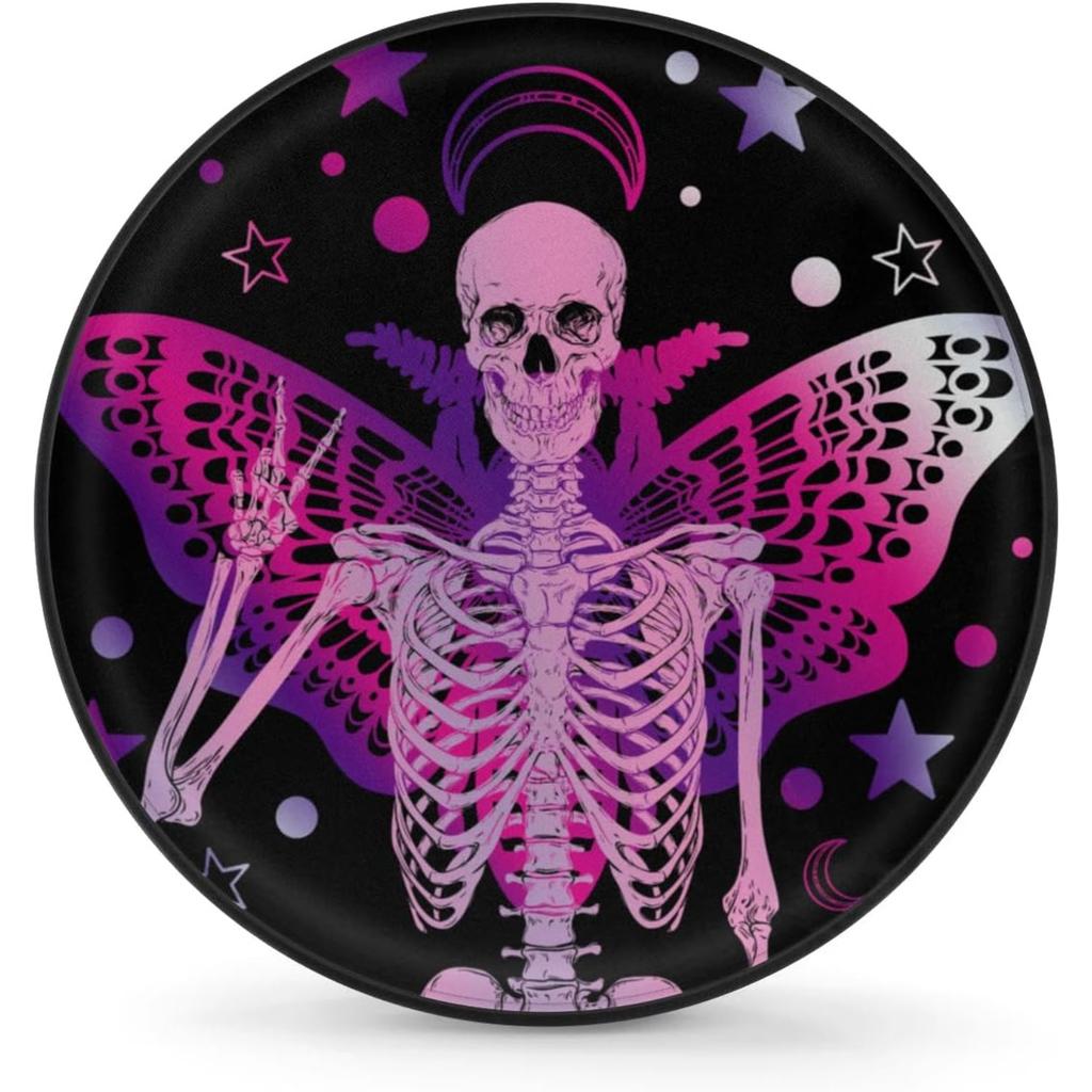 Skeleton Butterfly Moon Stars Polyester Spare Tire Cover Weatherproof Camper Protector Outdoor Gear
