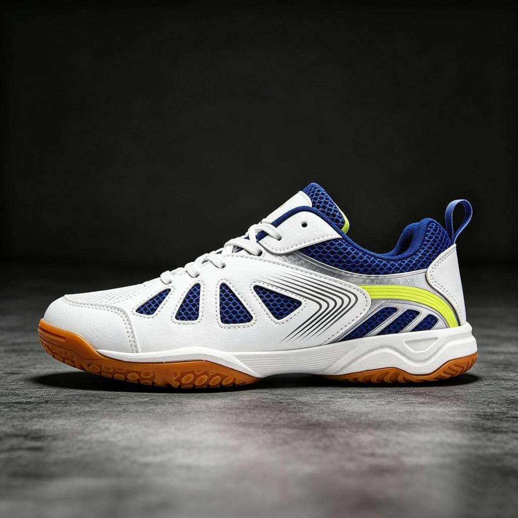 Unisex Badminton Table Tennis Court Shoes MD Rubber Sole Sizes 37-44 for Indoor Training Gym Practice Walking and Daily Sport Wear