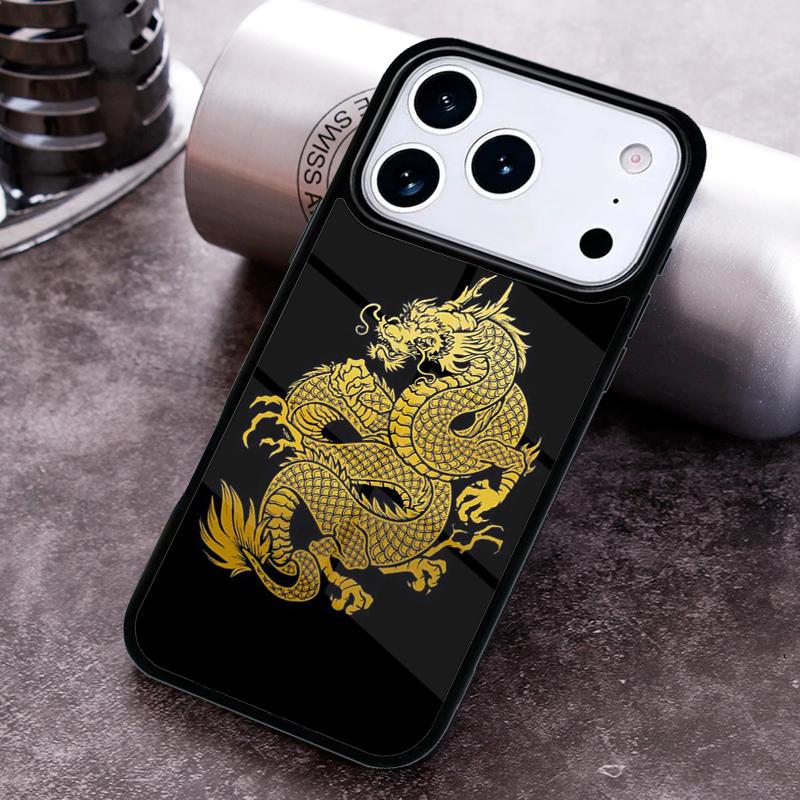 Retro Chinese Dragon Totem Phone Case for iPhone 17 16 15 Pro Max Air 14 13 12 11 Plus Shockproof Capa Cover