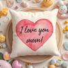 Mother'S Day Cushion Cover Plush Fabric Soft Double-Sided Printed Sofa Warm Winter Home Gift Pillow Case