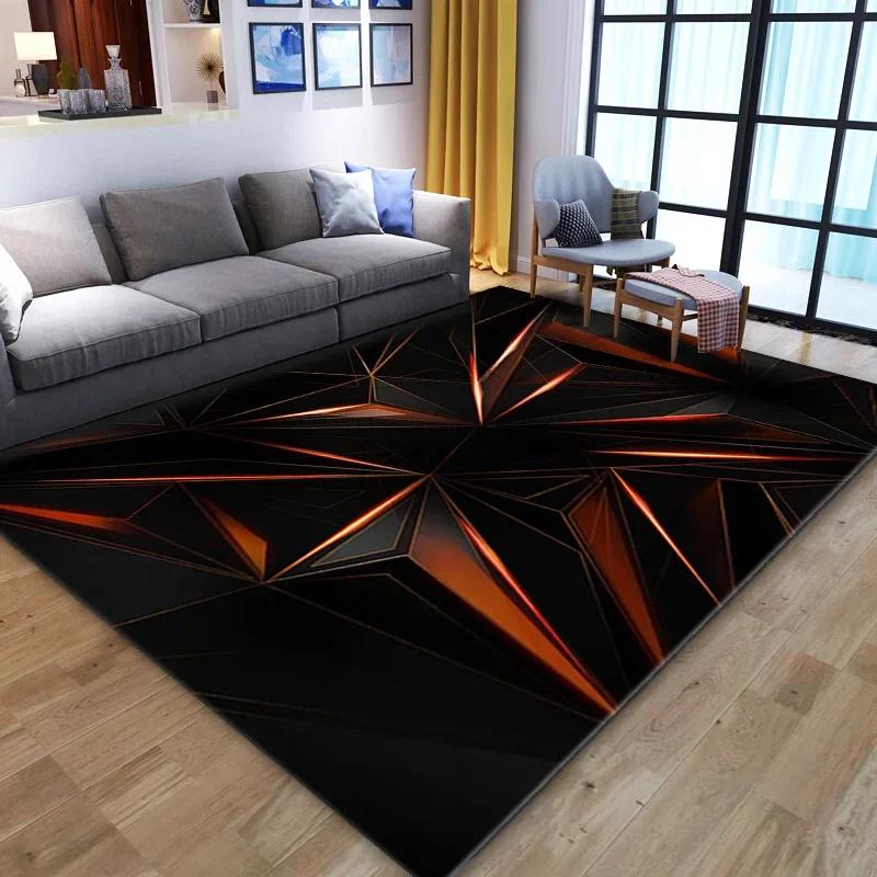 3D Vortex Illusion Teppich für Wohnzimmer Heimdekorationen Sofatisch Große Flächenteppiche Spielzimmer Rutschfeste Bodenmatte Alfombra